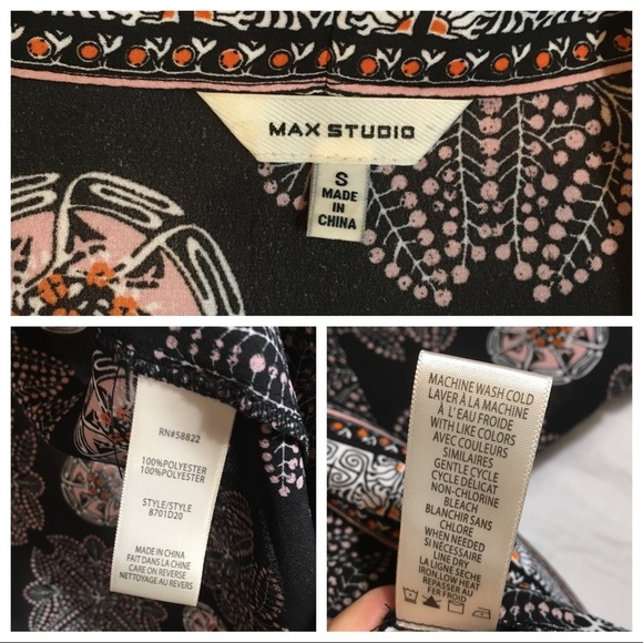 Max Studio Kimono Sz Small Oversized Boho Gyspy Lagenlook Boxy Artsy Layering - Picture 8 of 8